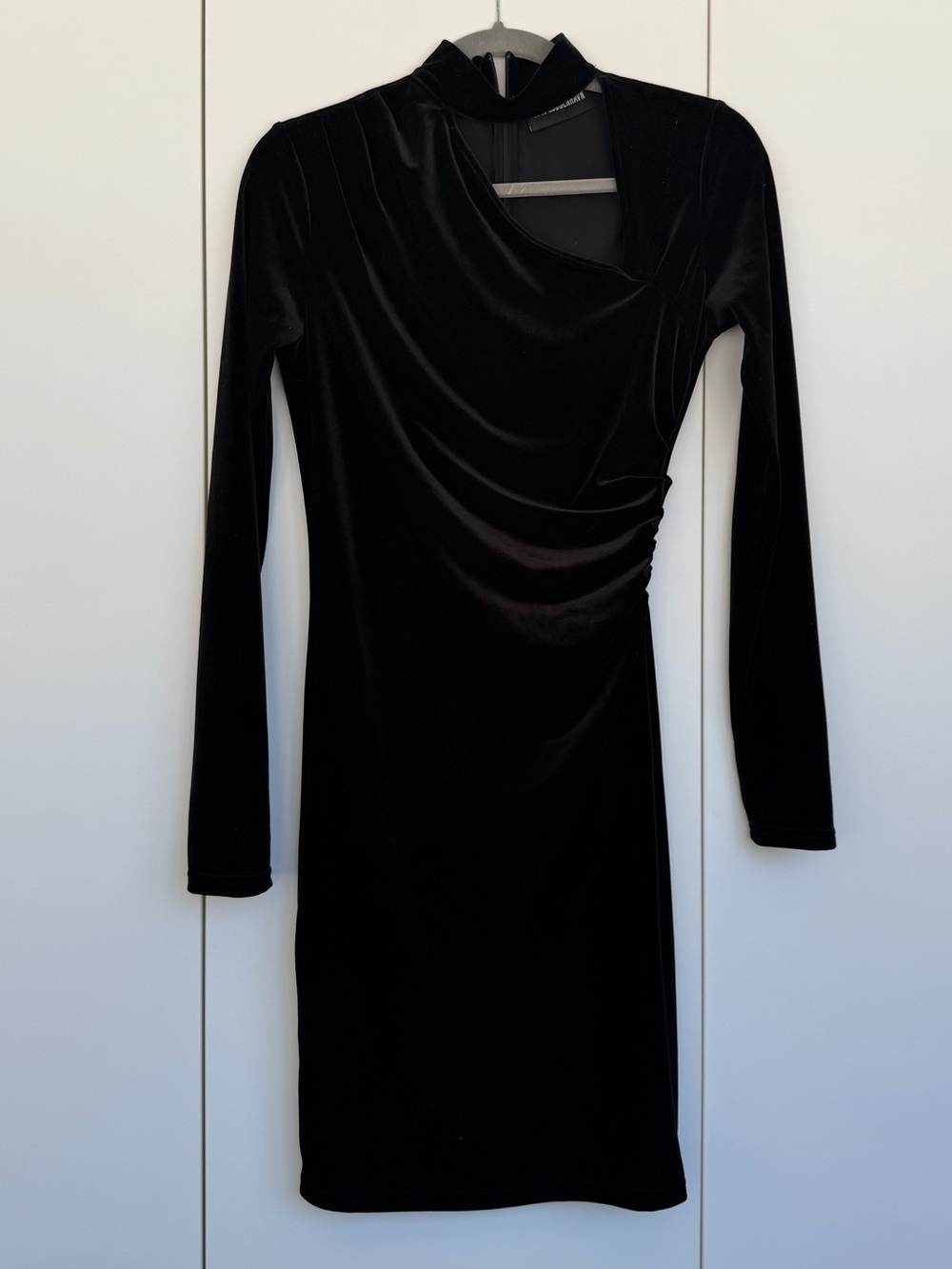 Han Kjobenhavn Black Velvet Long-Sleeve Bodycon Dress